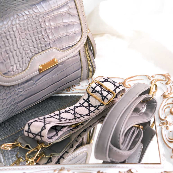 Glam Grey Broad Belt Bag