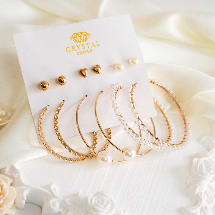 Oversize Gold Hoop Earring Set