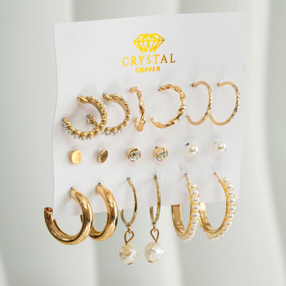 Make A Statement 9 Pairs Earring Set