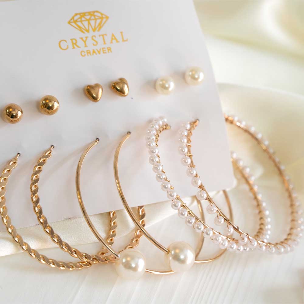 Oversize Gold Hoop Earring Set