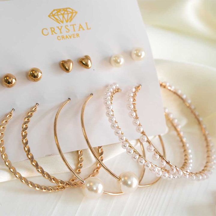 Oversize Gold Hoop Earring Set