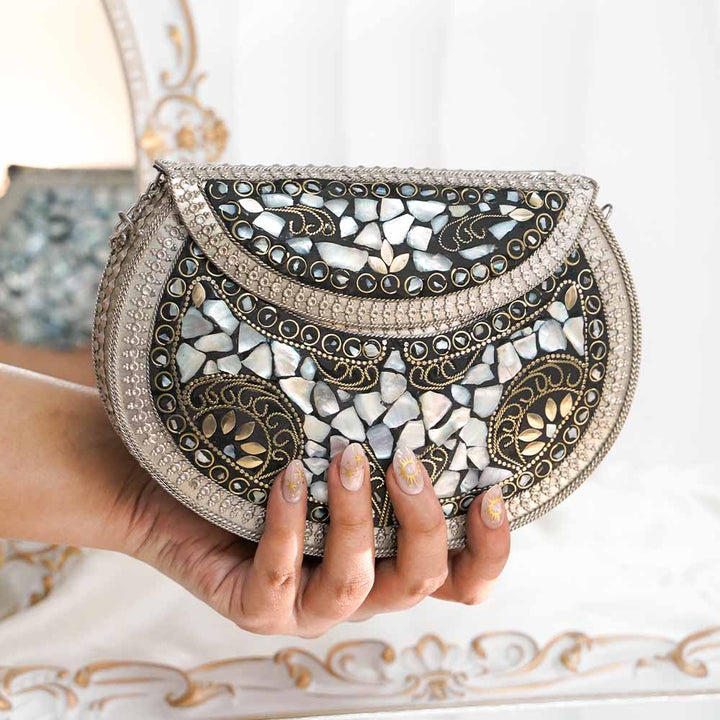 Sheesh Oxidized Ethnic Bag