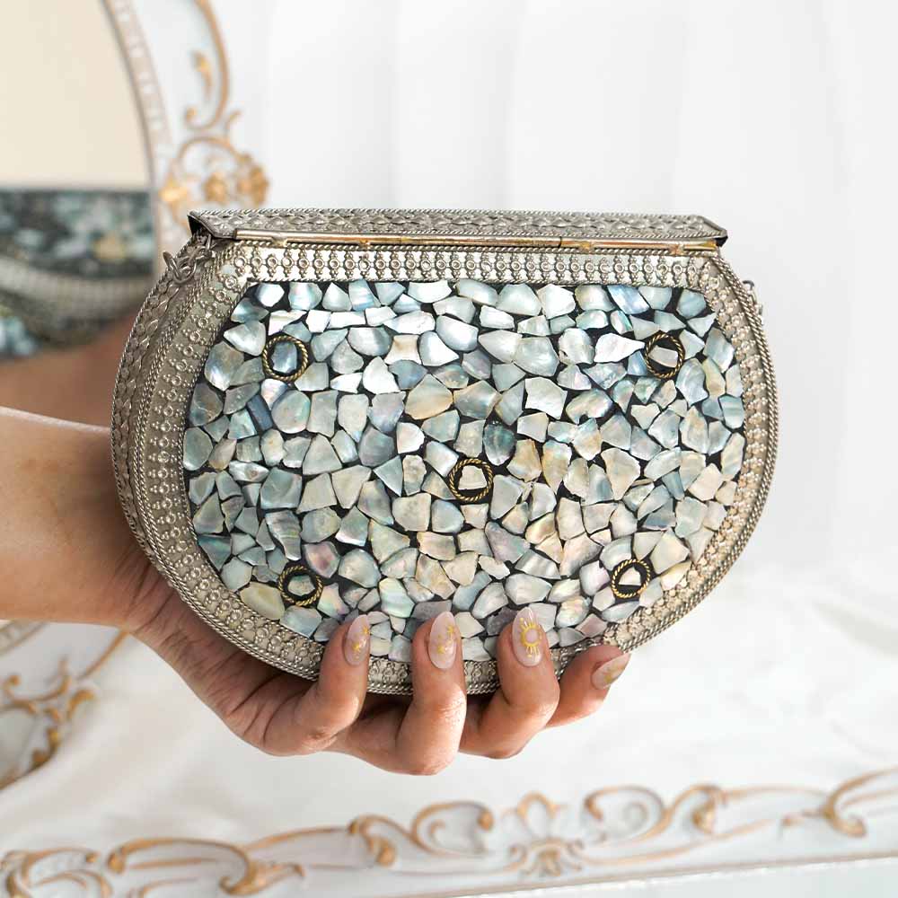 Sheesh Oxidized Ethnic Bag