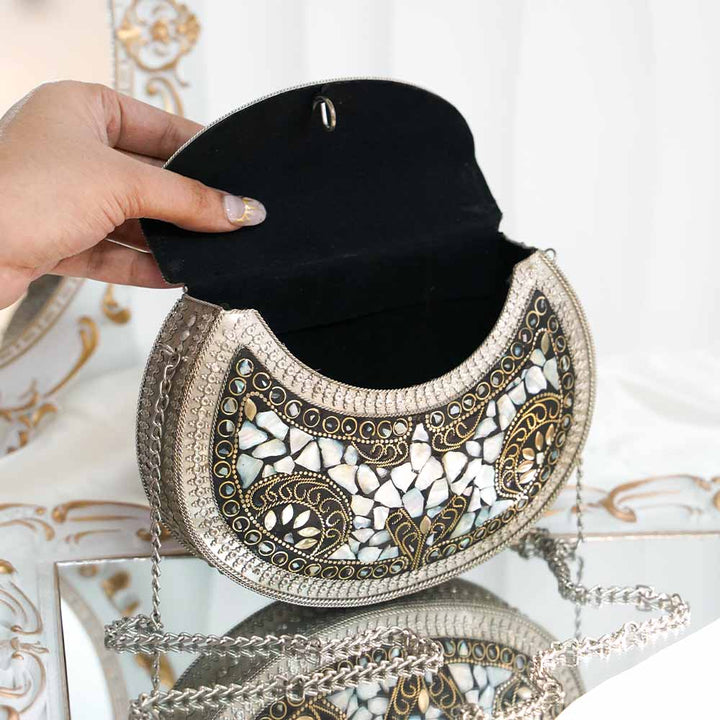 Sheesh Oxidized Ethnic Bag