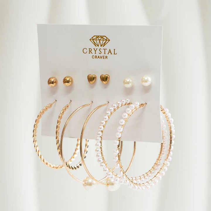 Oversize Gold Hoop Earring Set