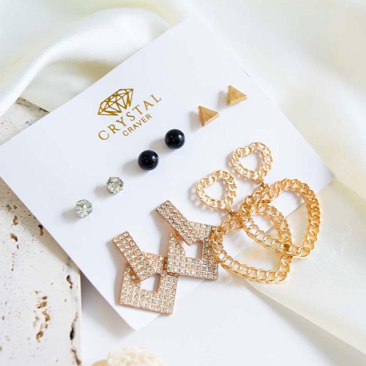 5 pair Luxe Style Earring Set