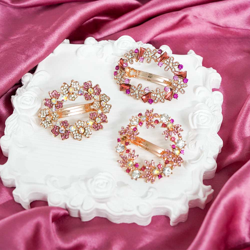 Pink Floral Hair Clip