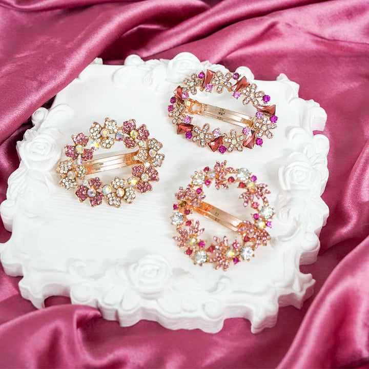 Pink Floral Hair Clip