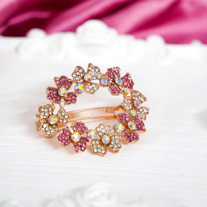 Pink Floral Hair Clip