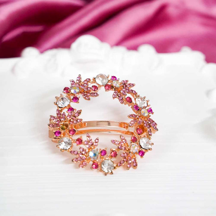 Pink Floral Hair Clip