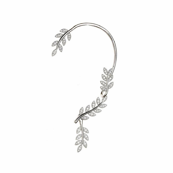 Diamond Leaf Ear Cuff