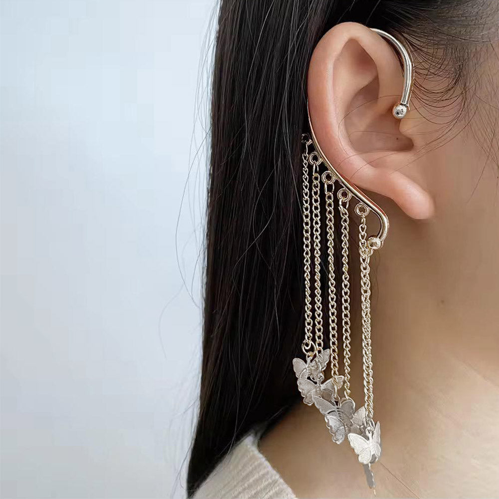 Butterfly Tassel Ear Cuff