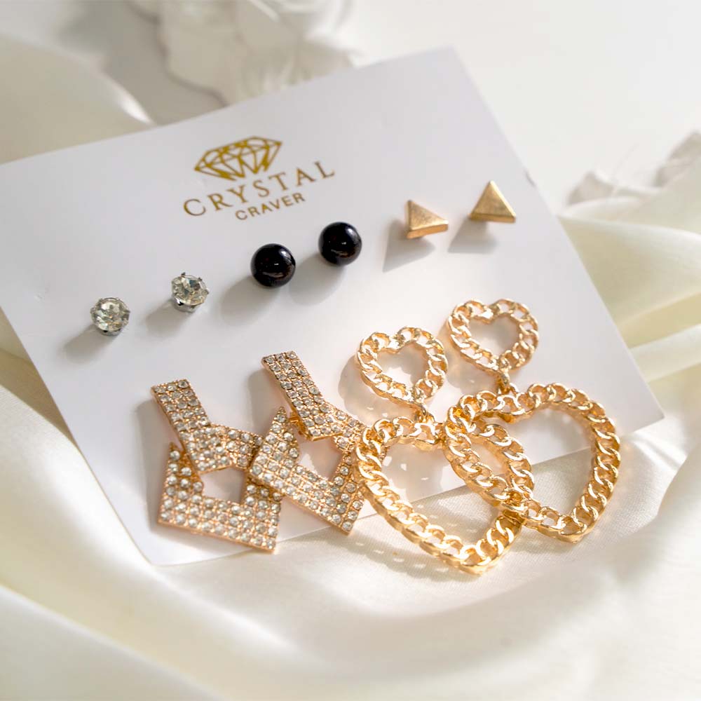 5 pair Luxe Style Earring Set
