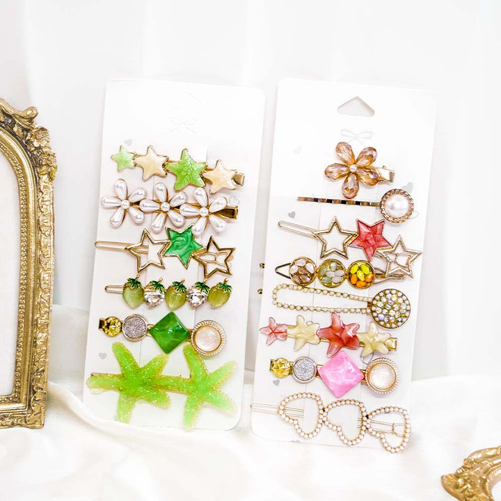 Set Of 14 Candy Delight Hair Clip Set