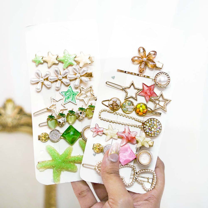 Set Of 14 Candy Delight Hair Clip Set