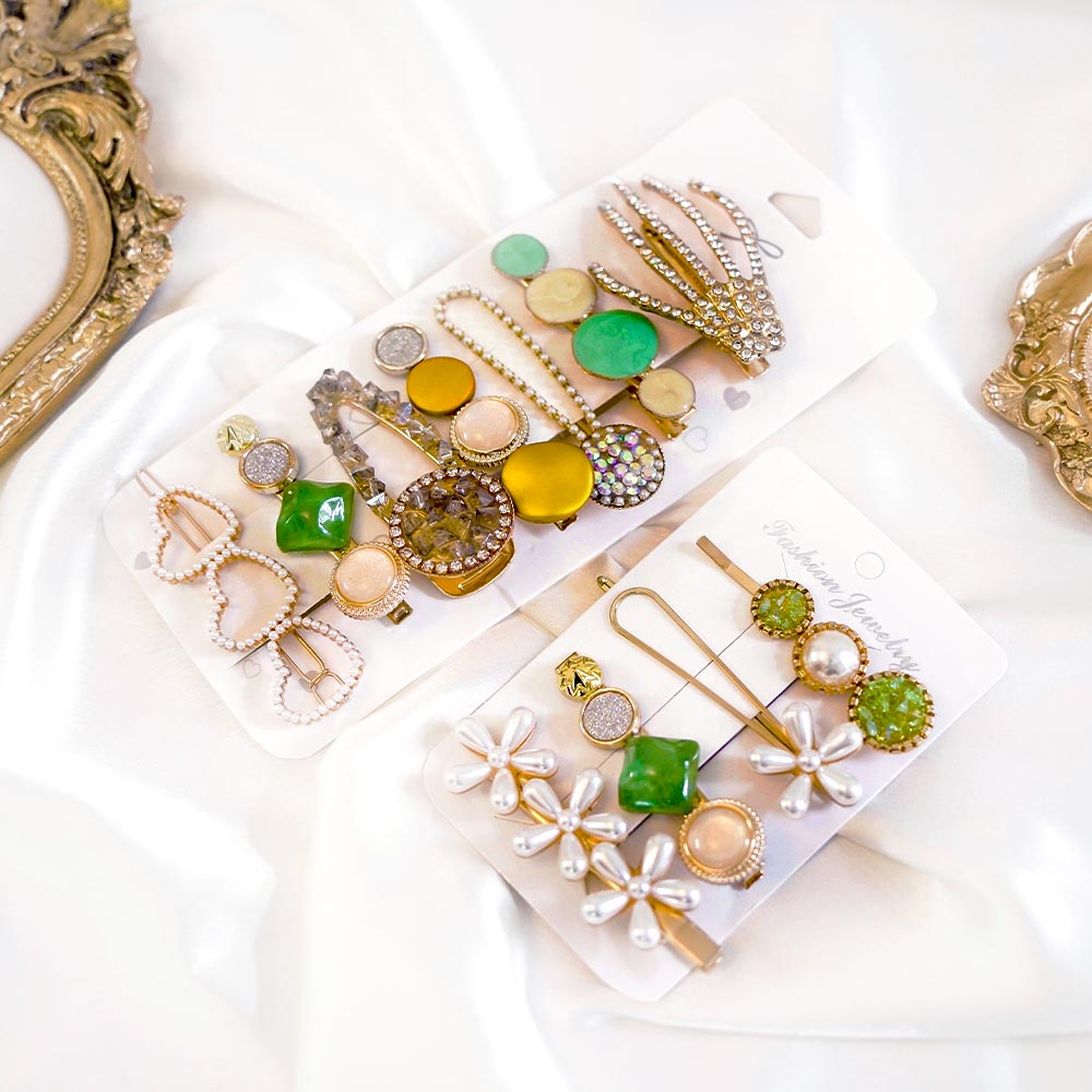 Set Of 11 Spice It Up Crystal Hair Clip Set