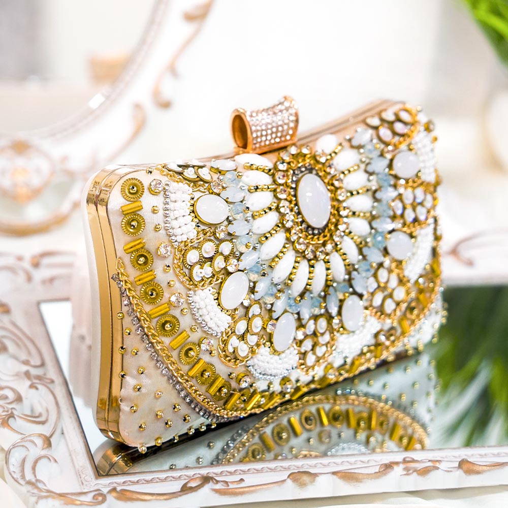 Classic White Clutch Bag