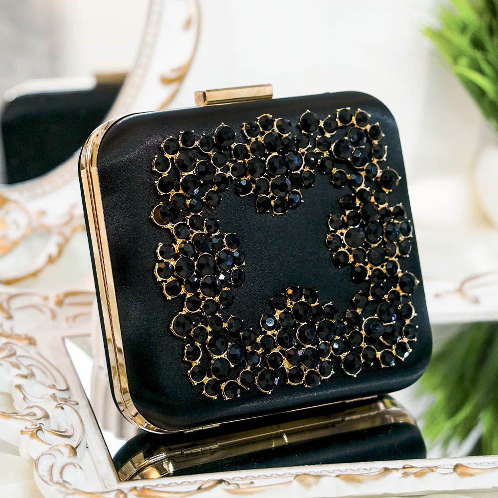 Crystal Cube Clutch Bag