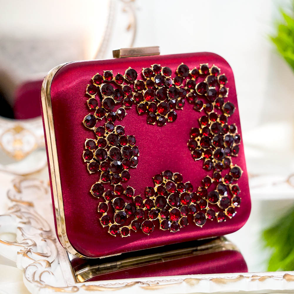 Crystal Cube Clutch Bag