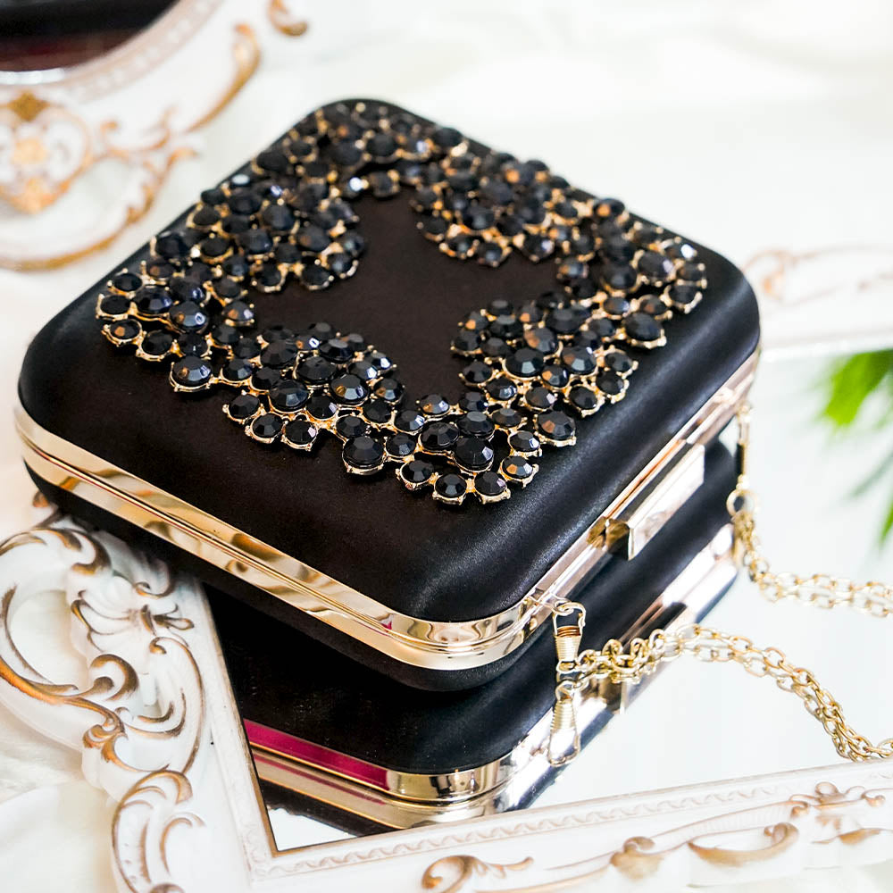 Crystal Cube Clutch Bag