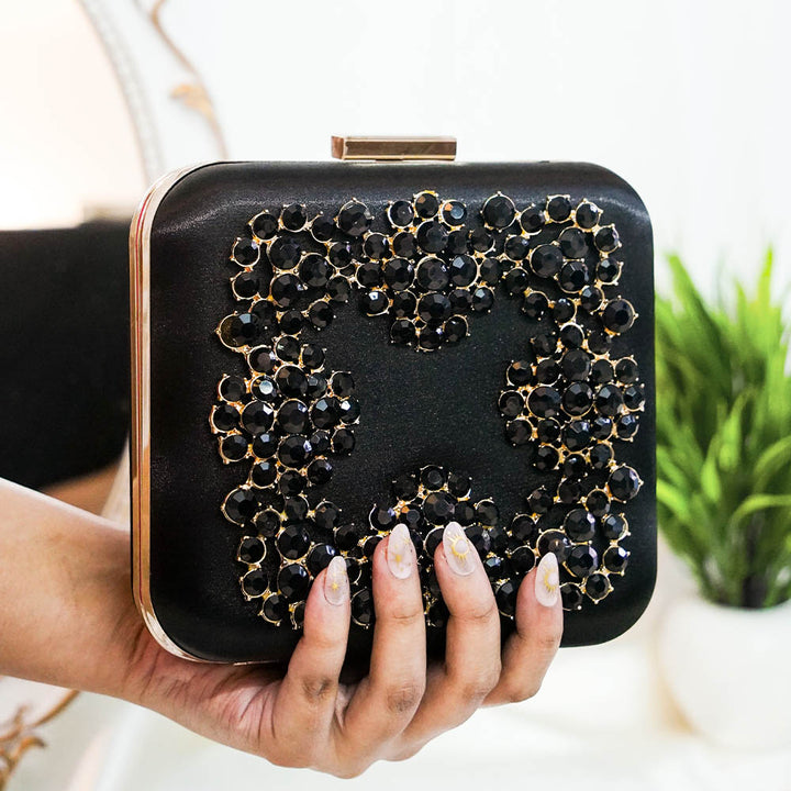 Crystal Cube Clutch Bag