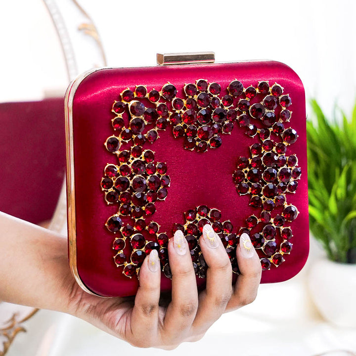 Crystal Cube Clutch Bag