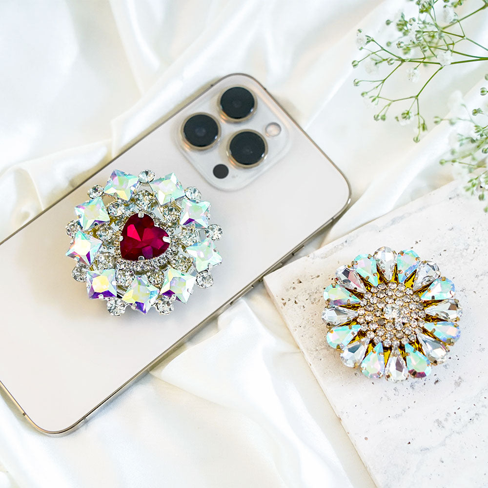 Luxury Holographic Crystal Pop Sockets
