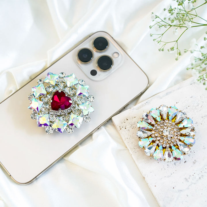 Luxury Holographic Crystal Pop Sockets