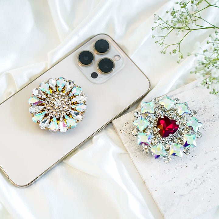 Luxury Holographic Crystal Pop Sockets