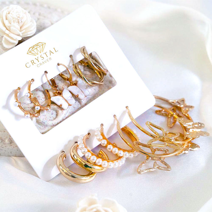 Glam Glory Hoops Earring Set Of 6