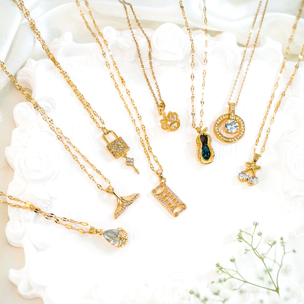 Dainty Pendant Stainless Steel Necklace