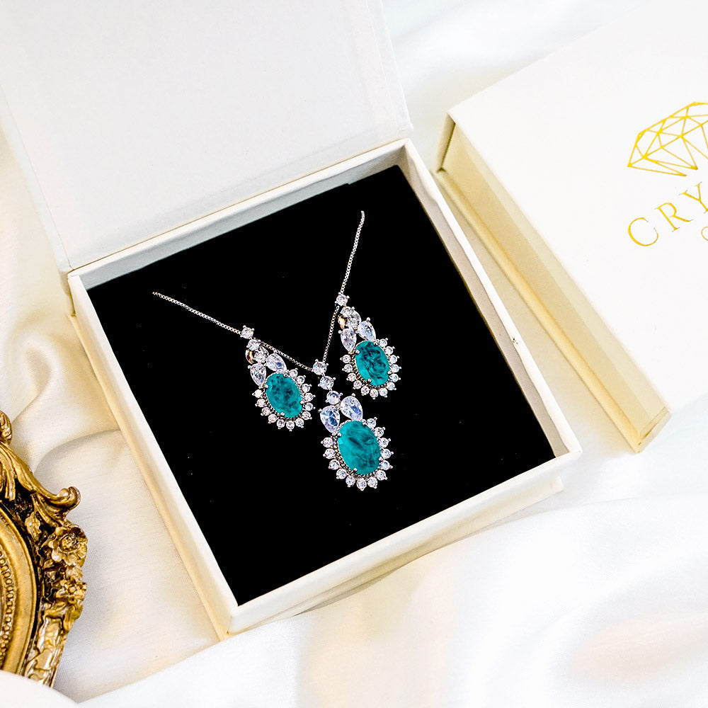 River Ride Platinum Plated Necklace Set