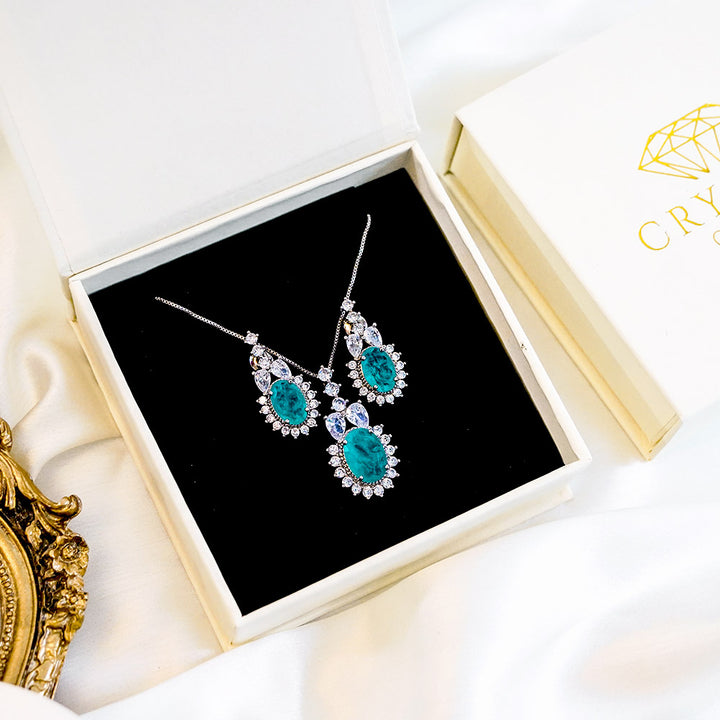 River Ride Platinum Plated Necklace Set