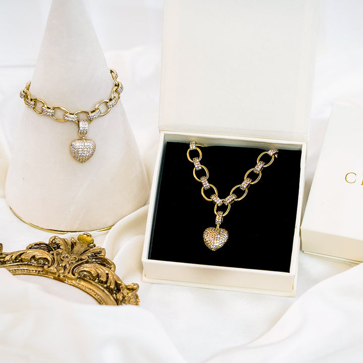 Celestial Gold Plated Necklace & Bracelet Set