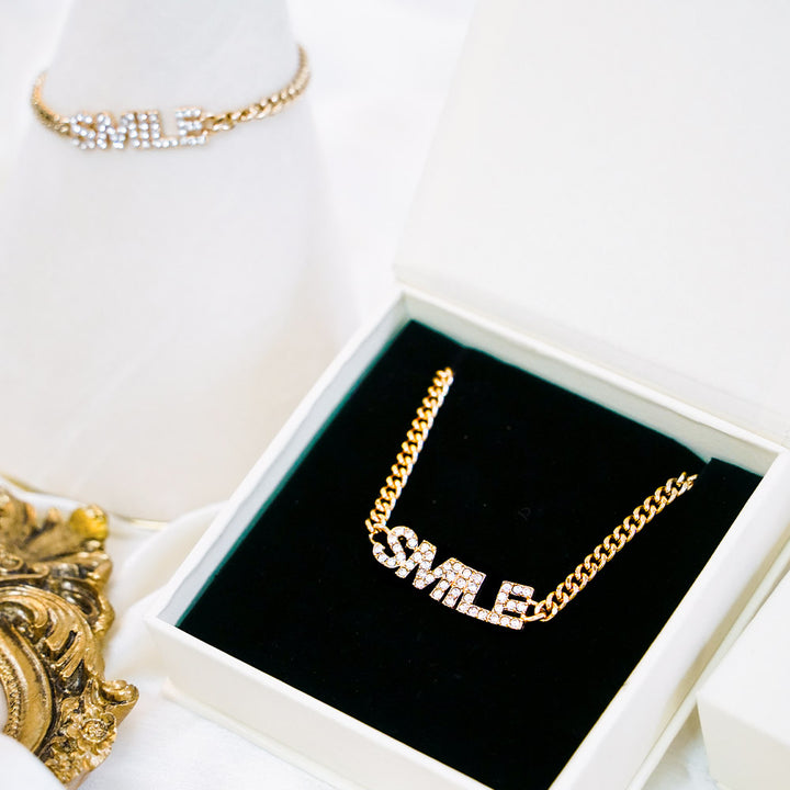 Smile Heavy Chain Gold Plated Jewelry Set