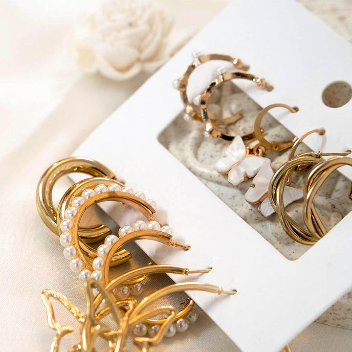 Glam Glory Hoops Earring Set Of 6