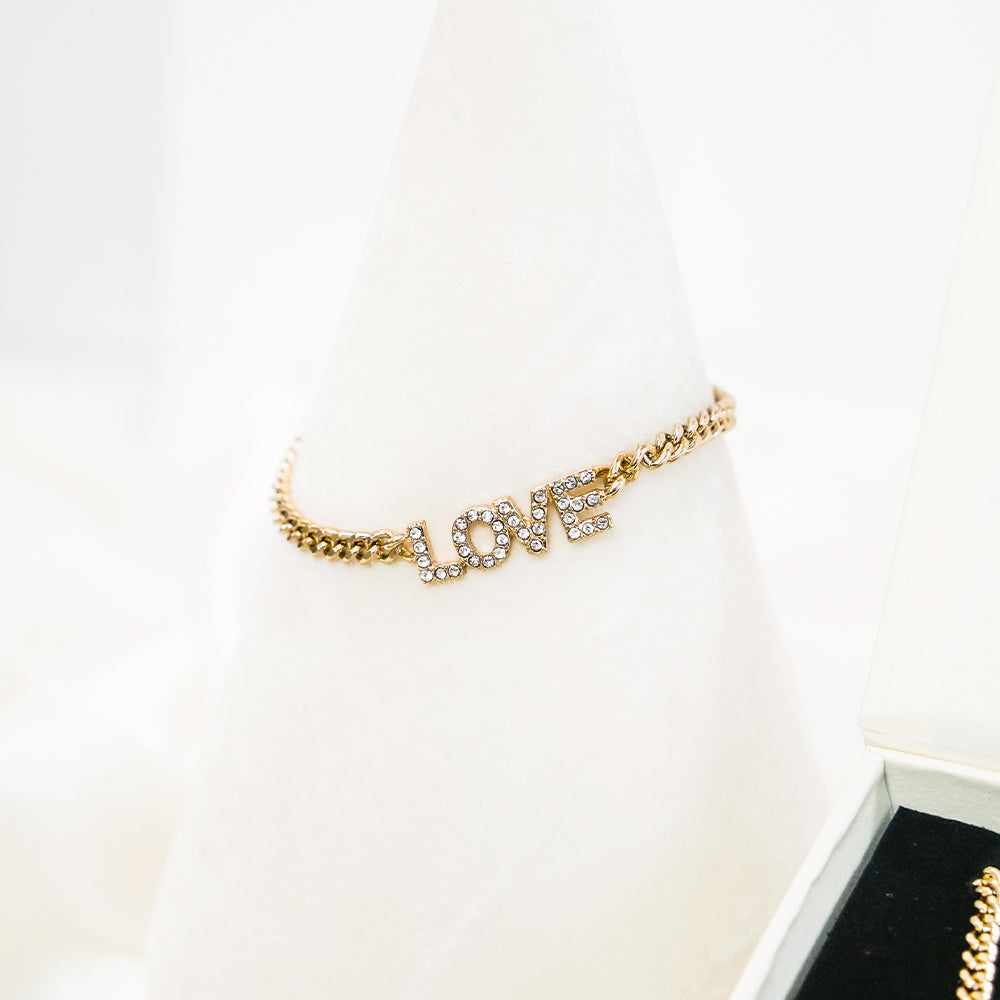 Love Heavy Chain Gold Plated Jewelry Set
