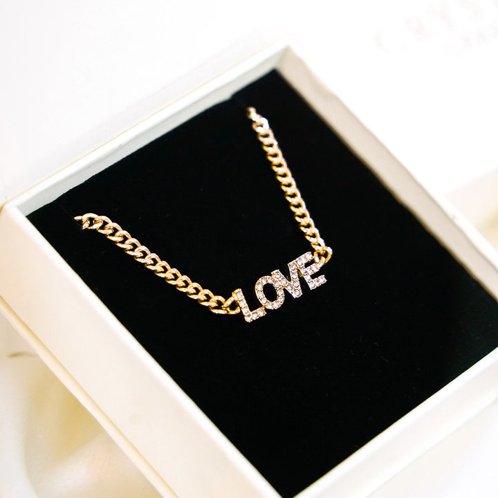 Love Heavy Chain Gold Plated Jewelry Set