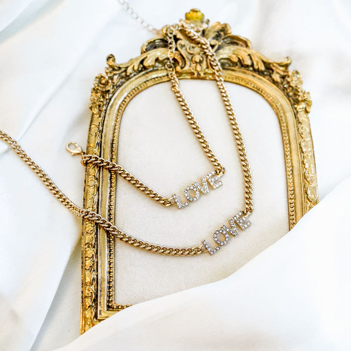 Love Heavy Chain Gold Plated Jewelry Set