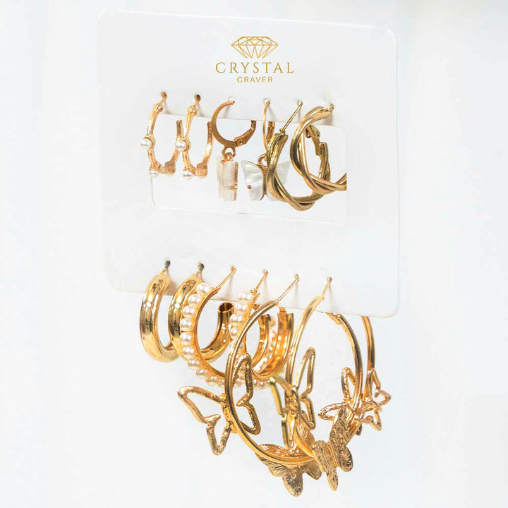 Glam Glory Hoops Earring Set Of 6