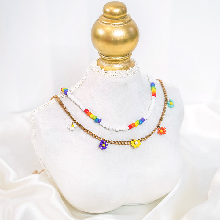 Colorful Beaded Layered Necklace