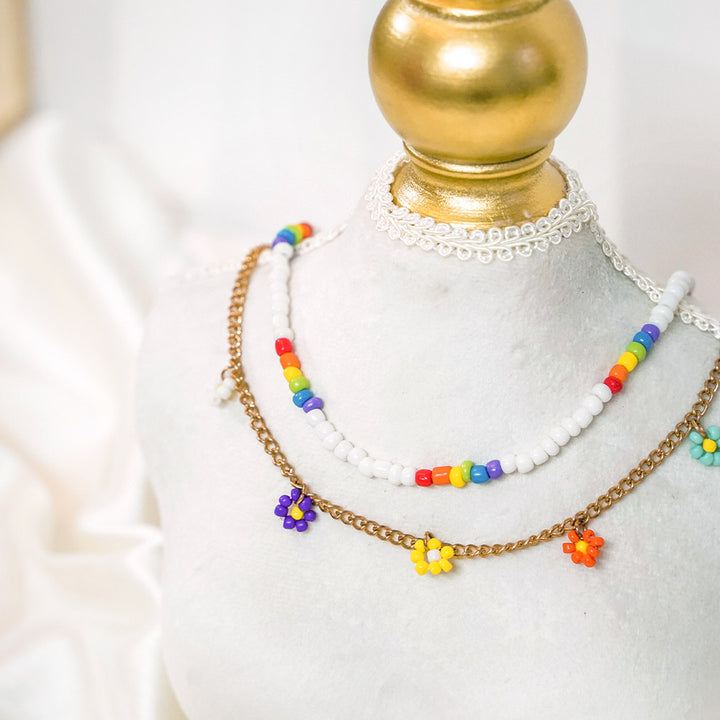 Colorful Beaded Layered Necklace