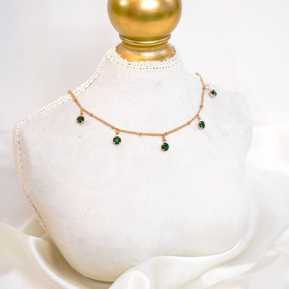 Diamond Droplets Dainty Necklace