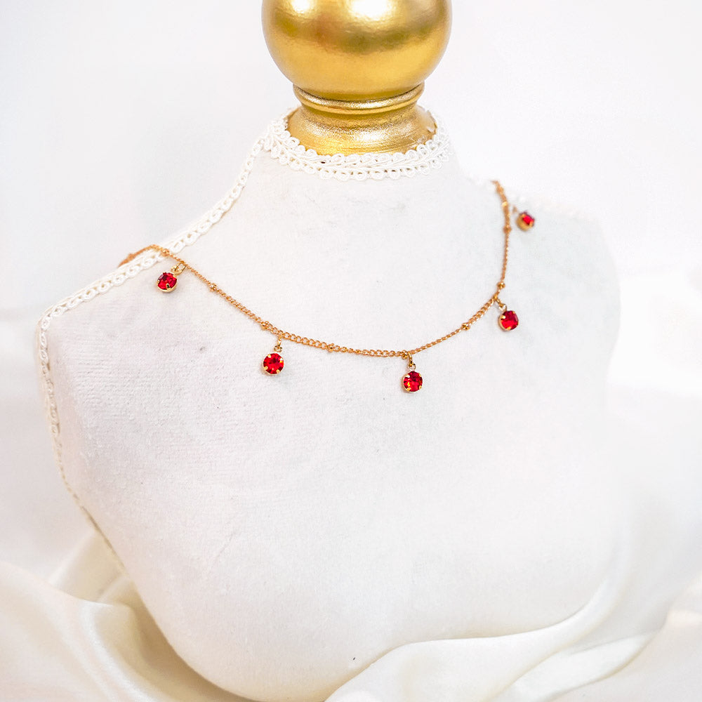 Diamond Droplets Dainty Necklace