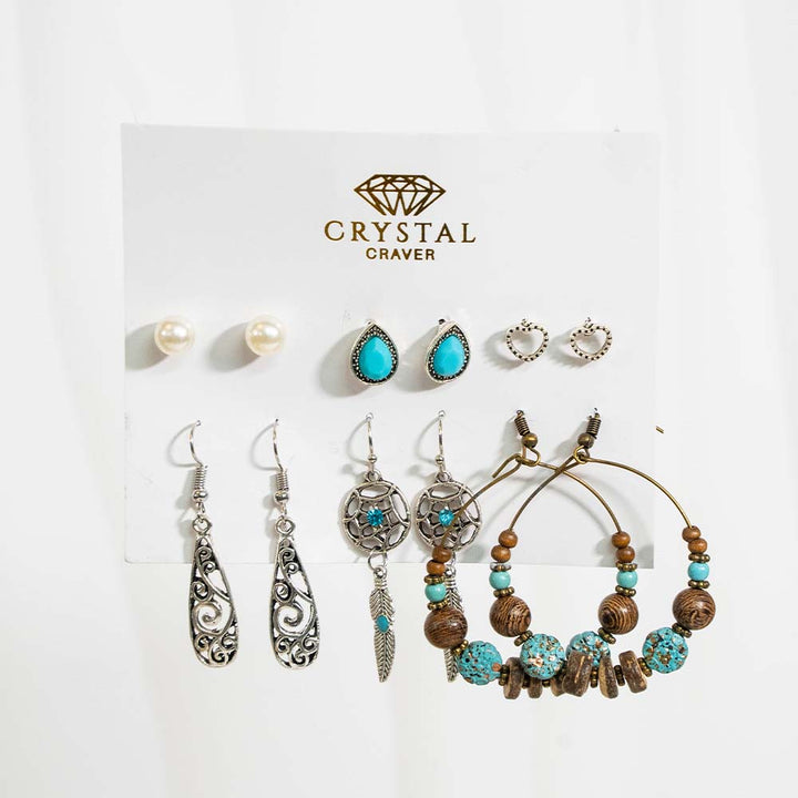 Bohemian Style Earring Set Of 6