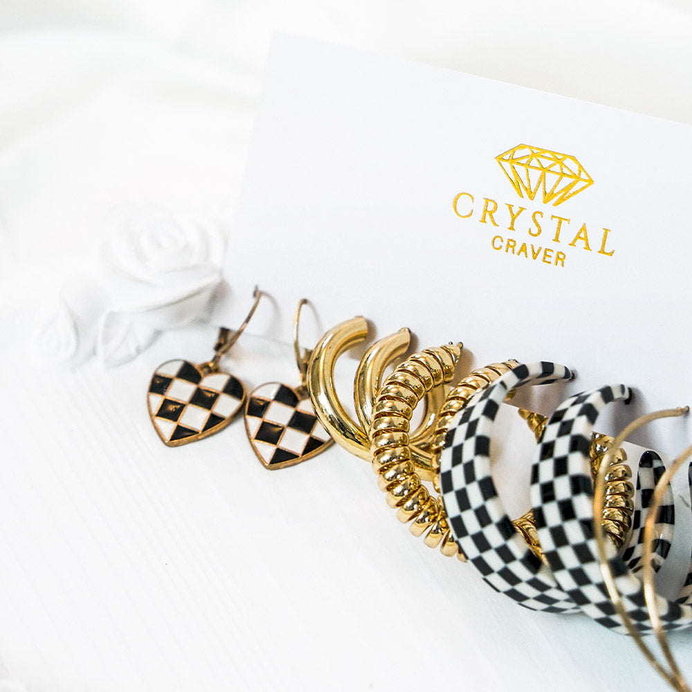 Check Mate Hoops Earring Set