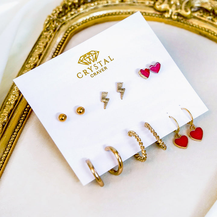 Valentine Heart Earring Set