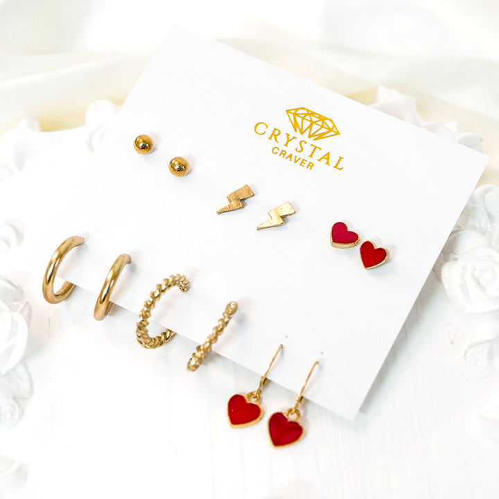 Valentine Heart Earring Set