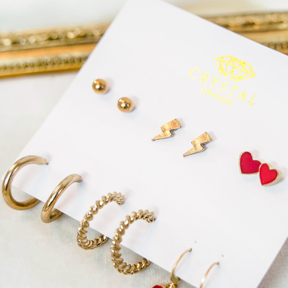 Valentine Heart Earring Set