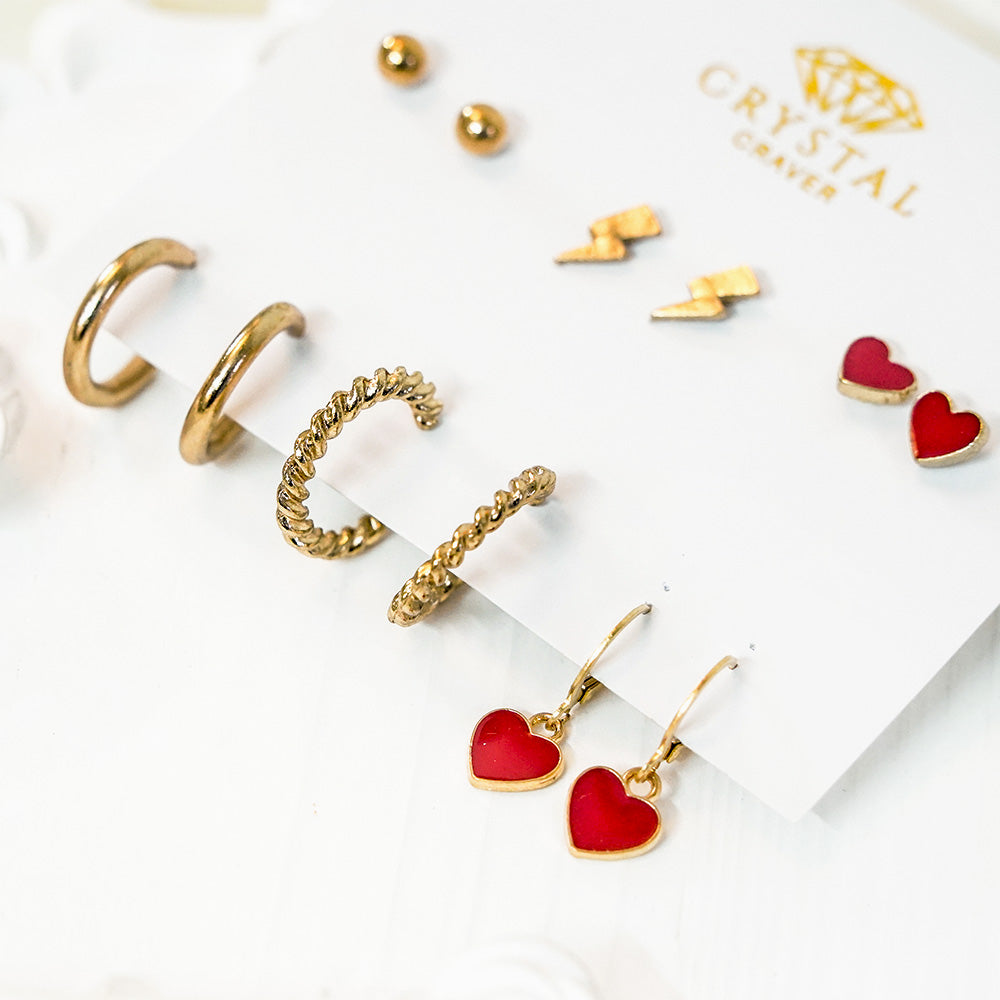 Valentine Heart Earring Set